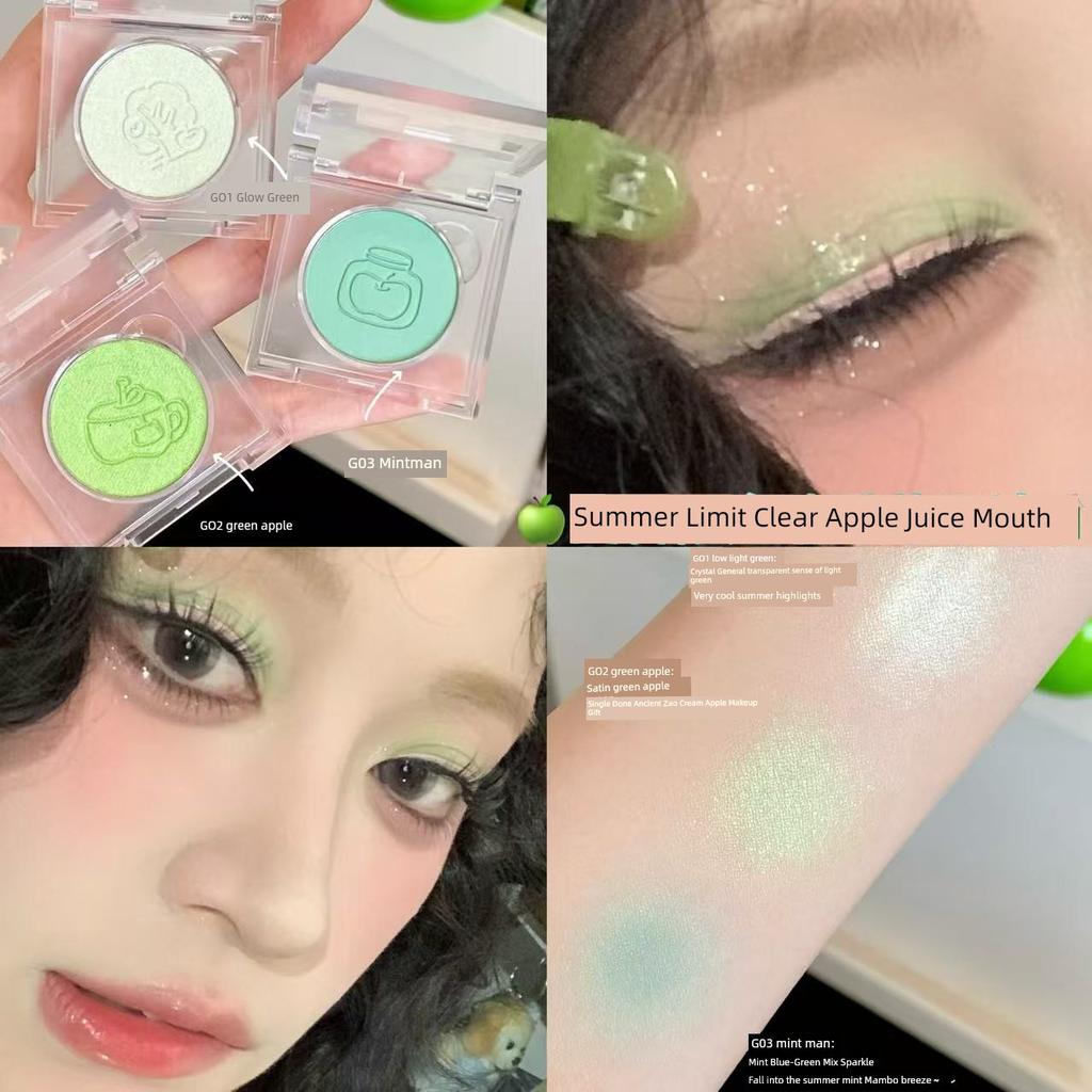Air Like Green Apple ~ LEEMEMBER Summer Limit Apple Green Monochrome Eyeshadow Clear Oxygen Matte Shimmer Brightening