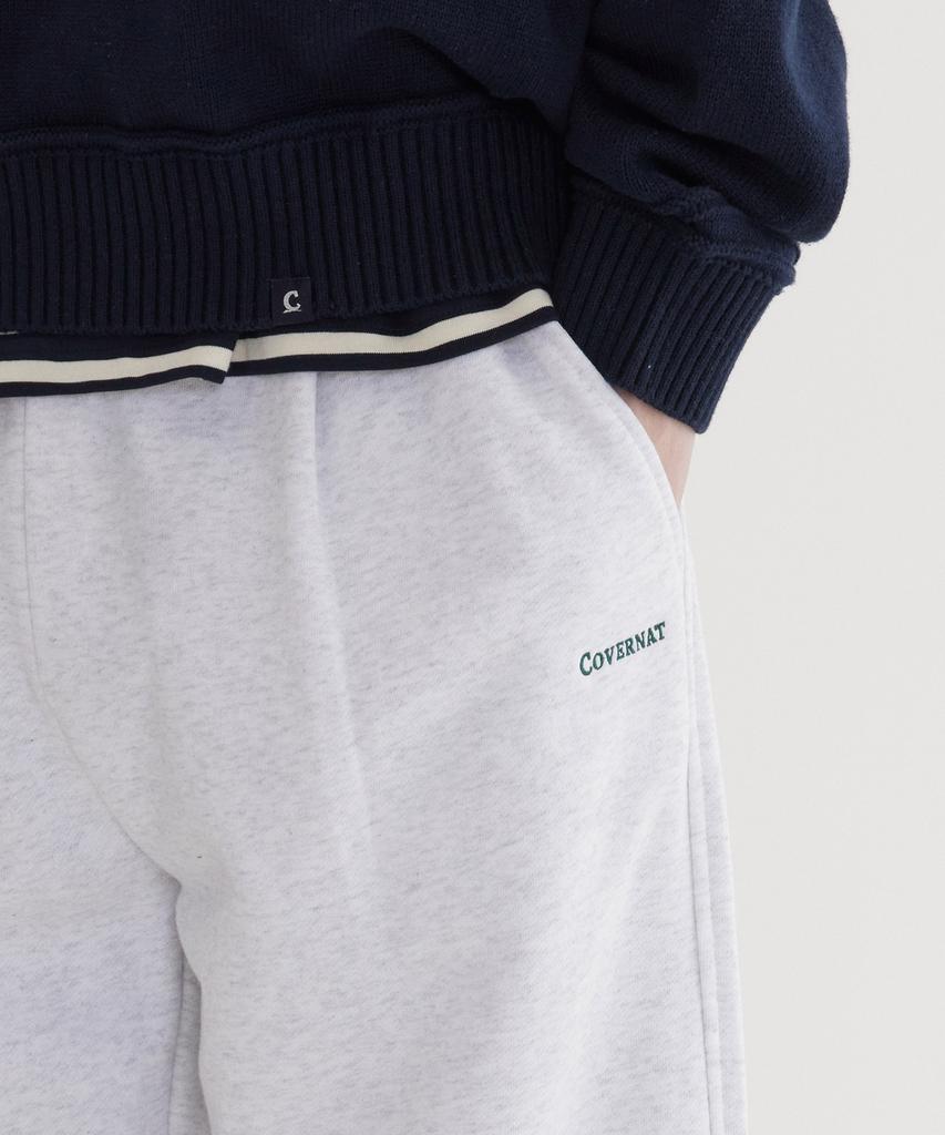 COVERNAT Semi-Wide Authentic Sweatpants Heather Gray