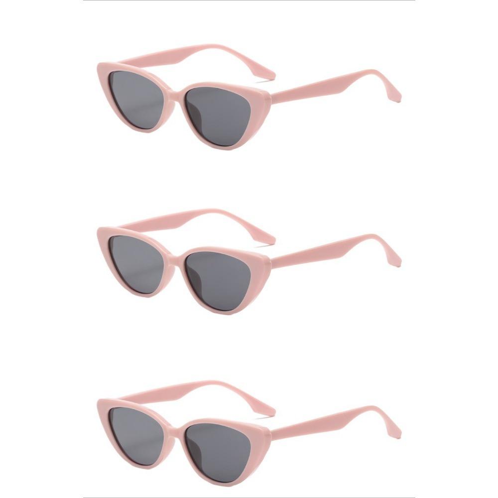 3 Stück Hip-Hop Kleine Katzenaugen-Sonnenbrillen Damen Brillen Brillen mit Retro-Stil Gläsern