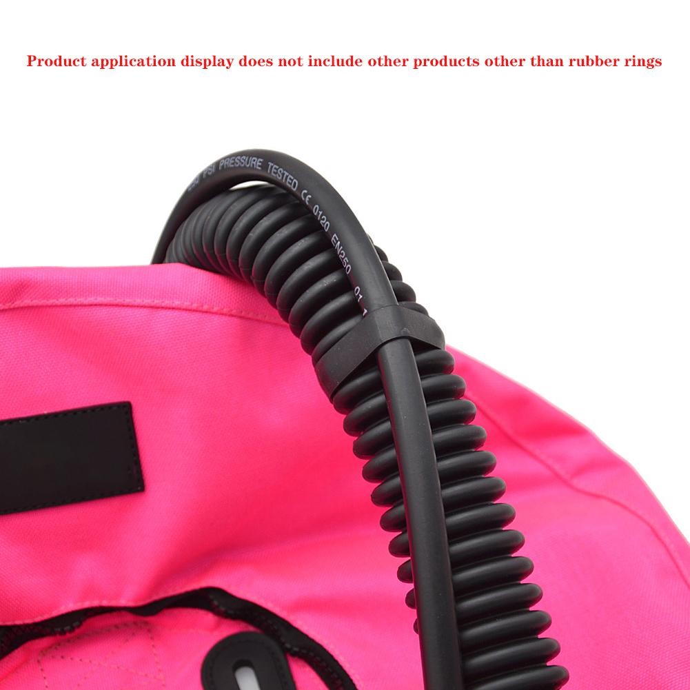 2PCS Rubber Retaining Ring, 40MM Buoyancy Compensator Device Inflation Hose Scuba BCD Corrugated Low Pressure Bundle Ring Securing For Diving