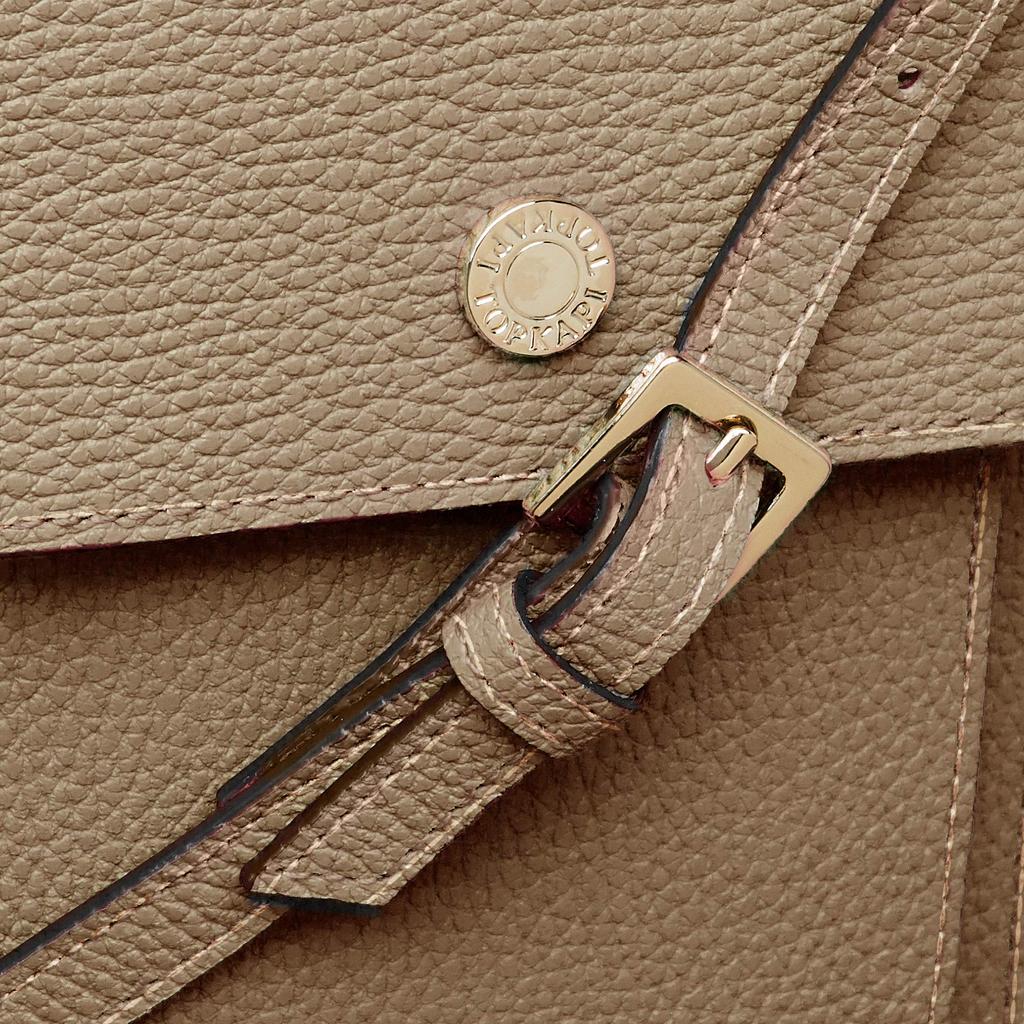 Bicolor Leather Mobile Pochette LEAN Greige [Topkapi] Women's