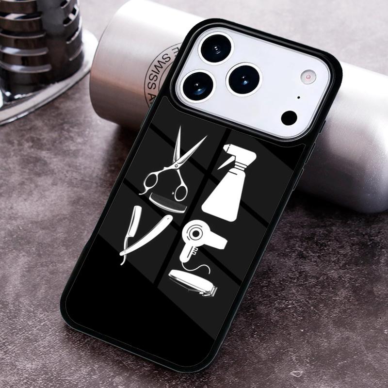 Hairdresser Barber Scissors Phone Case for iPhone 17 16 15 Pro Max Air 14 13 12 11 Plus Shockproof Cover