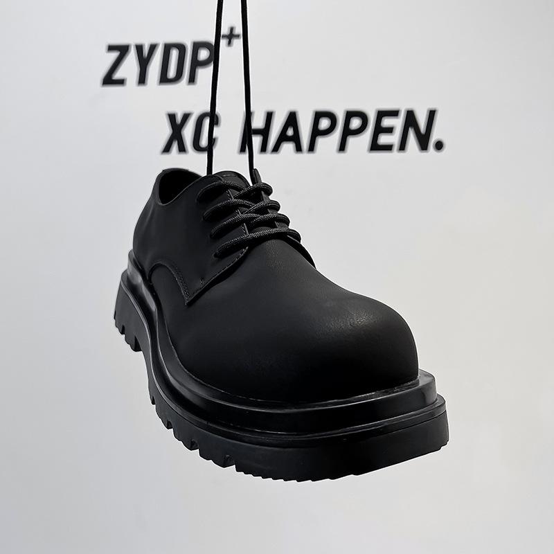 2024 Derby shoes men's low-top Martin boots British style round head big head shoes black tooling shoes platform 12112-A