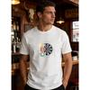 Men's Darts Themed Short Sleeve Loose Fit Home & Outdoor Top