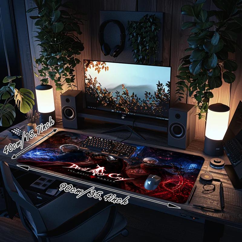 1Pc Devil May Cry Dante'S Inferno Gaming Mouse Pad Keyboard Desk Mat Non-slip Rubber Lock Edge Waterproof Computer Mousepad for Office Home Decor S122