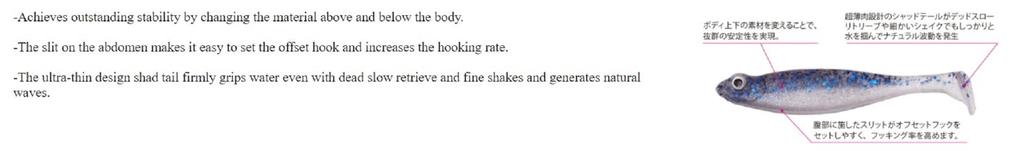 Megabass Esche Morbida Hazedong Shad SW 3 Pollici Verde Argento (1368)