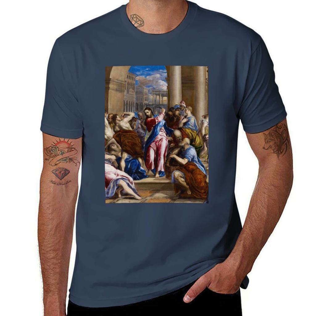 Jesus Christus vertreibt die Geldwechsler aus dem Tempel Christliche Kunst Malerei von El Greco Reinigung des Tempels 1600A T-Shirt