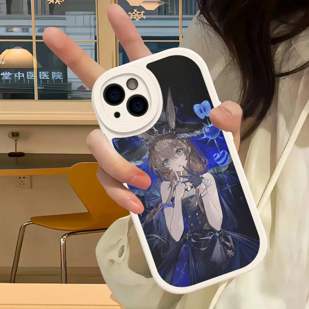 Чехол для телефона из кожи с изображением Амии из игры Arknights для iPhone 15 14 13 Pro Max 12 11 16 Plus iPhone 14pro max
