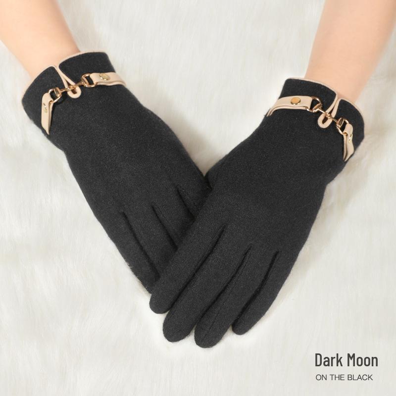 Women's Winter Velvet-Lined Touchscreen Cycling Gloves DY43
