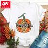 Fashion Fall Pumpkin Thankful Printed Short Sleeve Fall Pumpkin Thankful Cotton T Shirt for Womens Casual Cool Hip Hop T Shirts