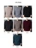 Men's 2025 Autumn/Winter Pure Wool Round Neck Sweater - Solid Color Knit