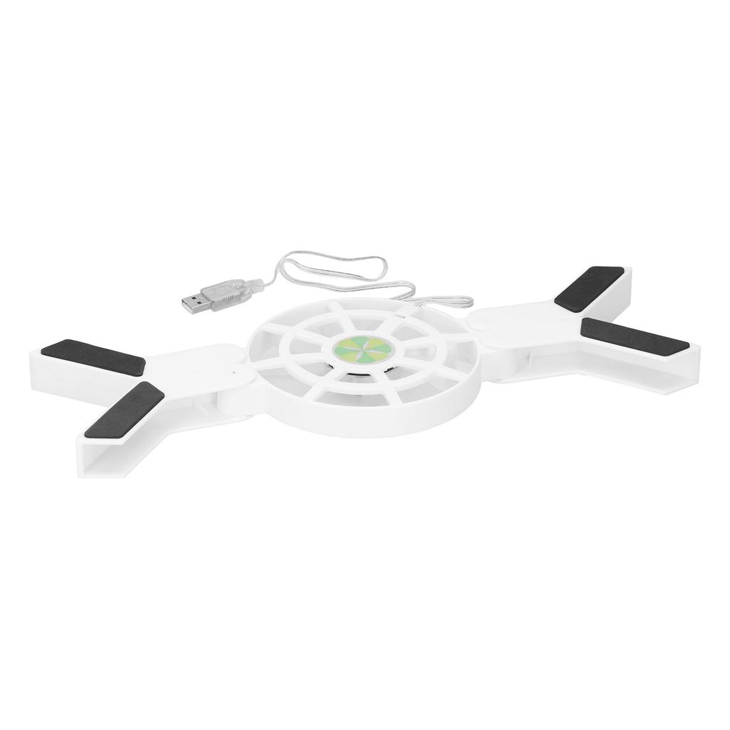 Laptop Cooler Pad with Luminous Large Fan USB Notebook Computer Foldable Stand DRS08(White )