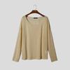 INCERUN Herren U-Boot-Ausschnitt Langarm Leicht Casual Oversized Halbtransparent Oberteile T-Shirts