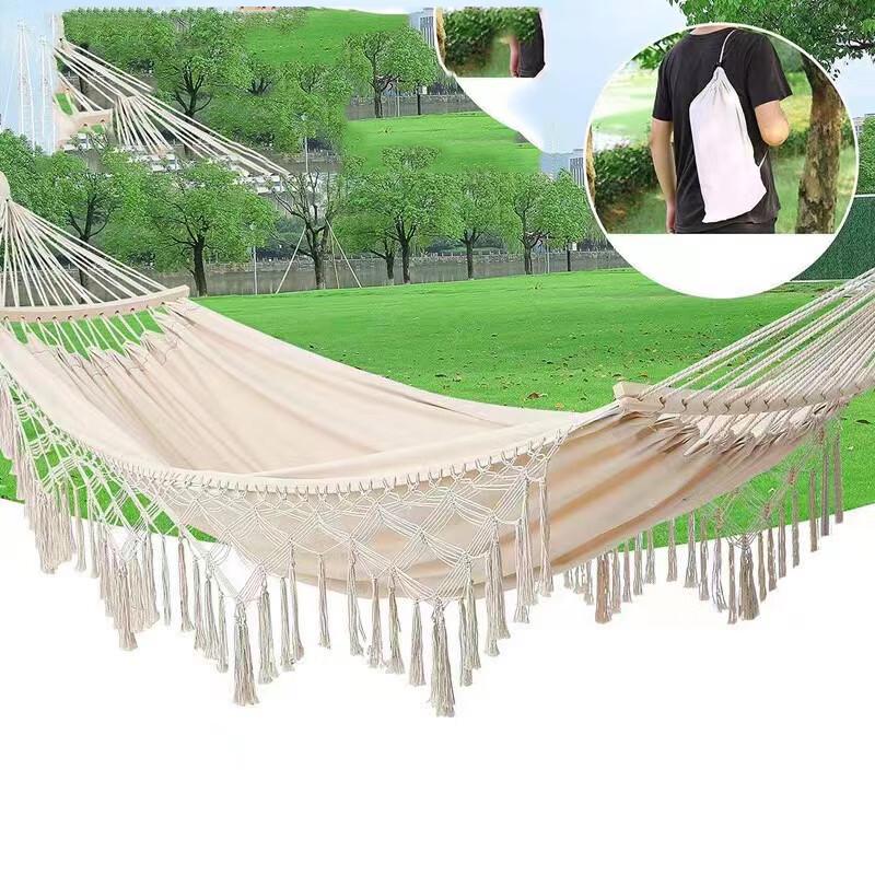 IOSN Exotic Tassel Double Outdoor Hammock