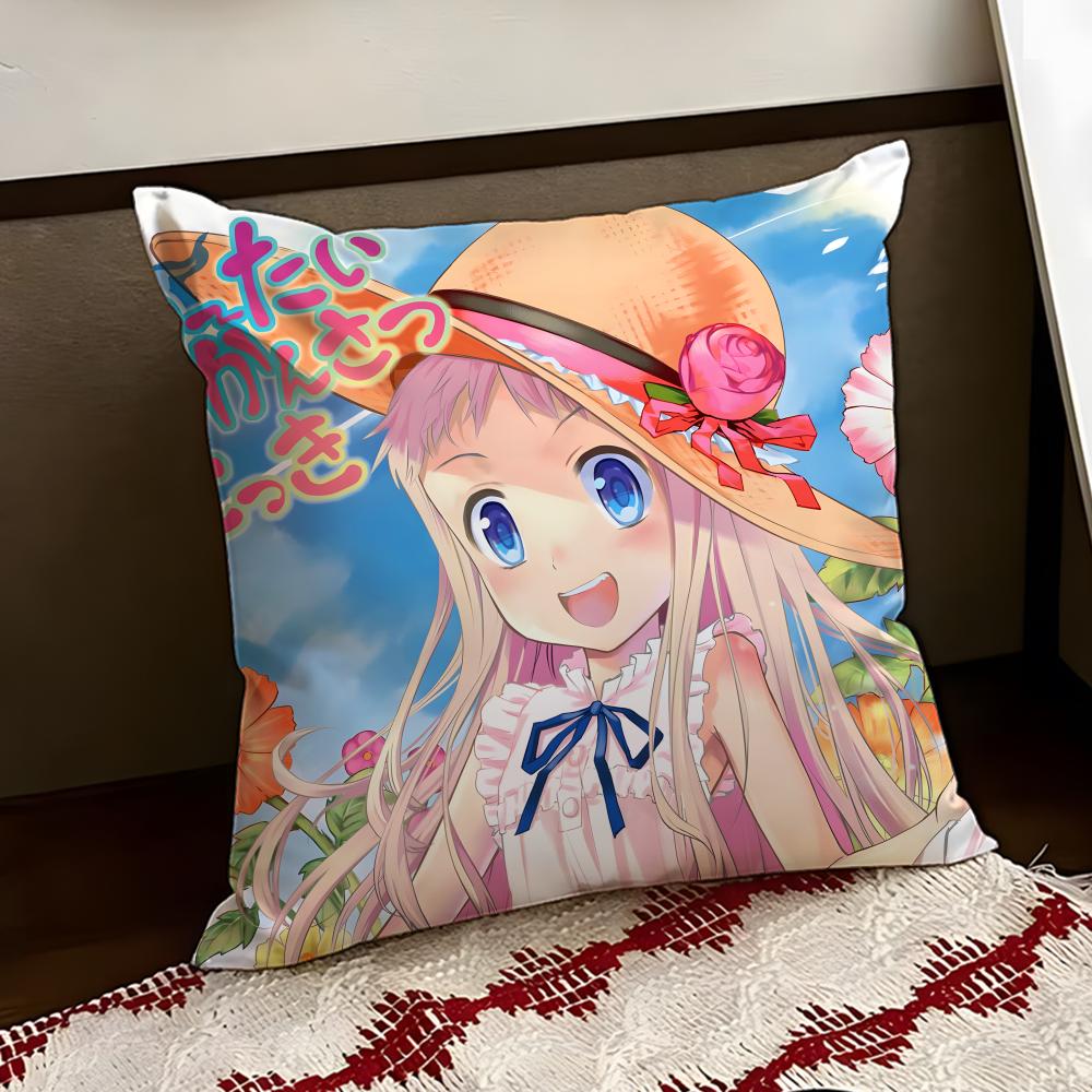 Anohana The Flower WeSaw ThatDay Cushion Cover Reversible Soft Durable Pillow Cover Home  Car MultiScene Use for Daily Comfort