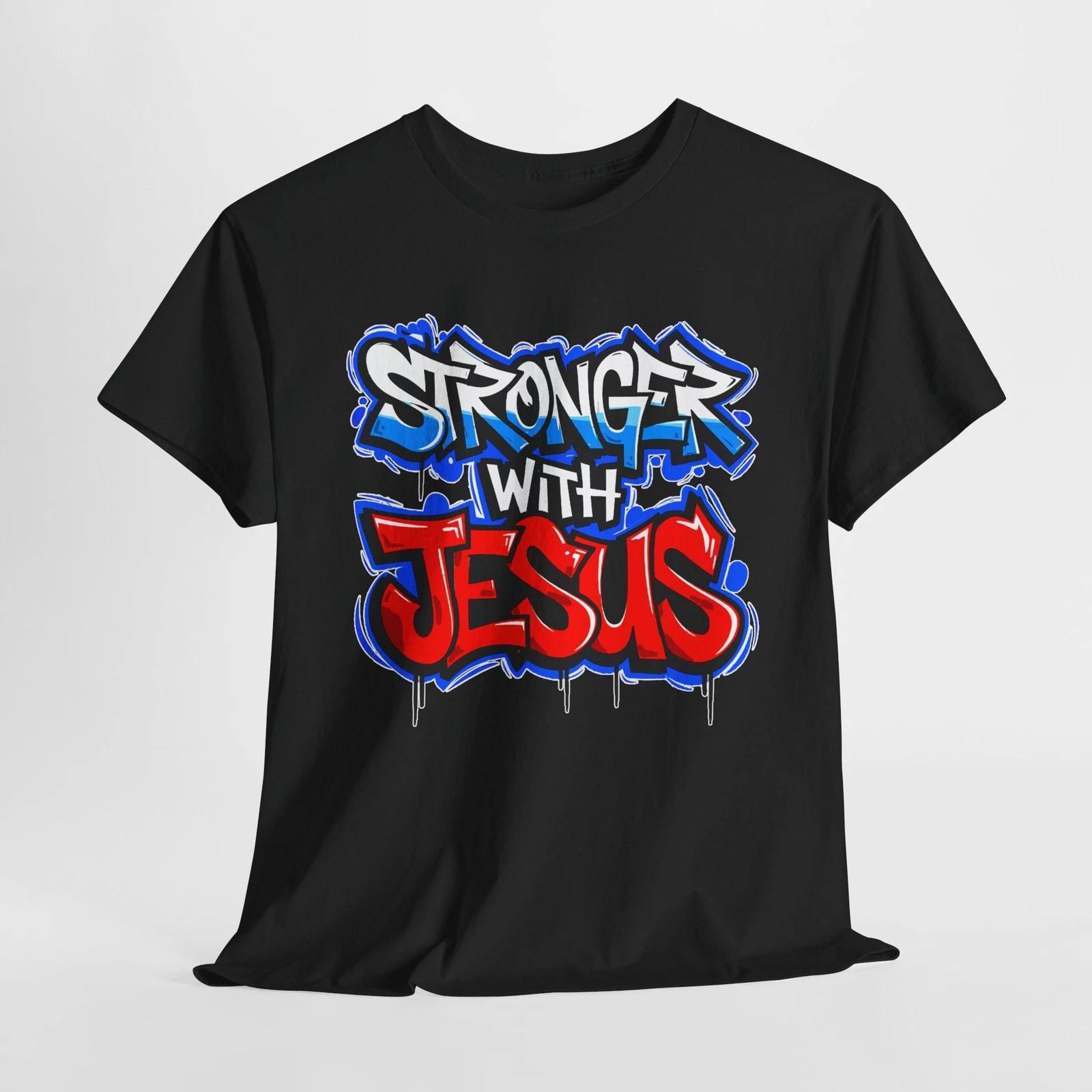 Stronger with Jesus Unisex Heavy Cotton Tee, Faith Tee, Christian Apparel, [...] 2XL