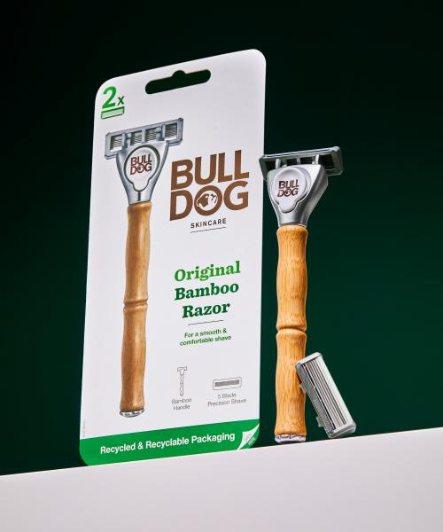 Bulldog Original Bamboo 5-Blade Razor (Includes 2 Blades), 1