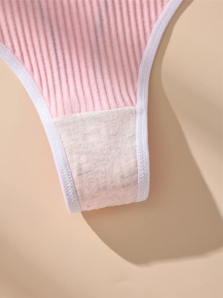 7Pcs Women Thongs Low Waist Panties Sexy Underwear Sports Girls Briefs Cotton G-String Breathable Ladies Panty Female Lingerie