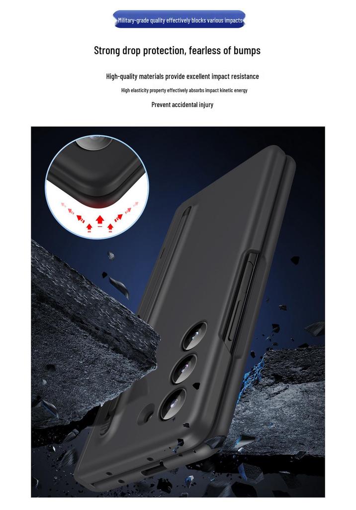 Samsung Z Fold8 Ultra Telefoonhoesje met Pennenhouder & Schermbeschermer voor Fold7/6, Stylus Stand.