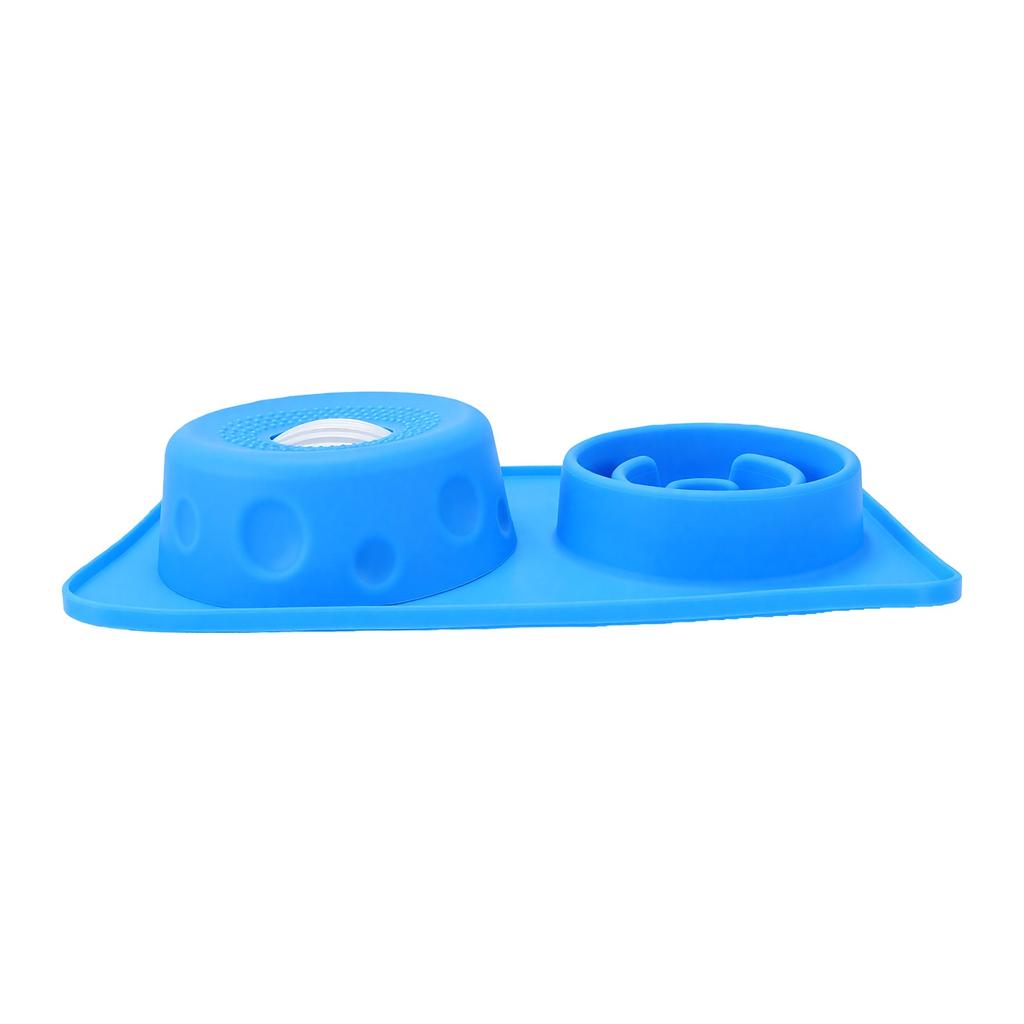 2 In 1 Pet Slow Feeder Bowl Pet Lick Bowl Anti Slip Design Built In Fun Ball for Dogs Cats Liquid Feeder Slow Eating