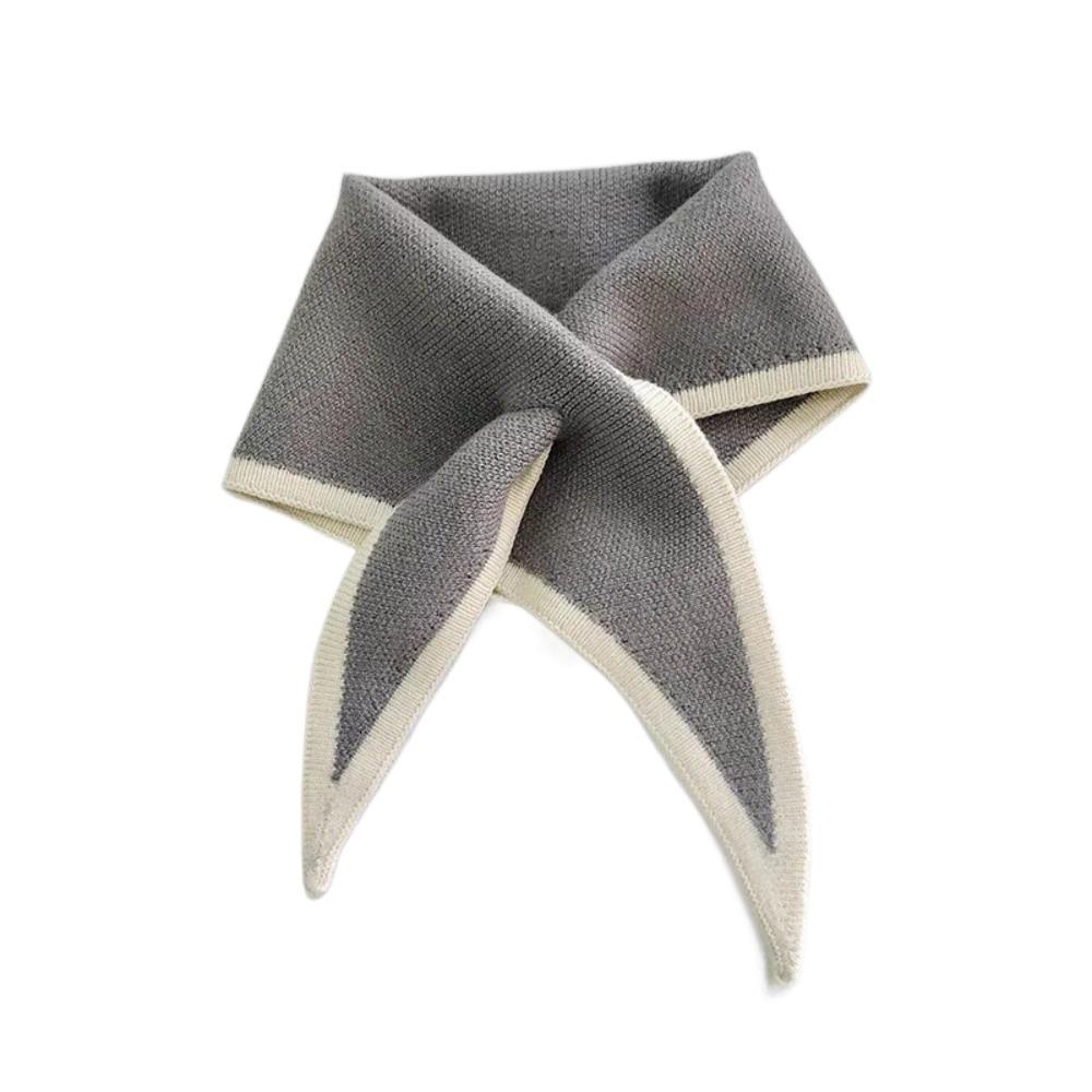 Triangle Cross Scarves Windproof False Collar Sweet Cross Neckerchief  Girl