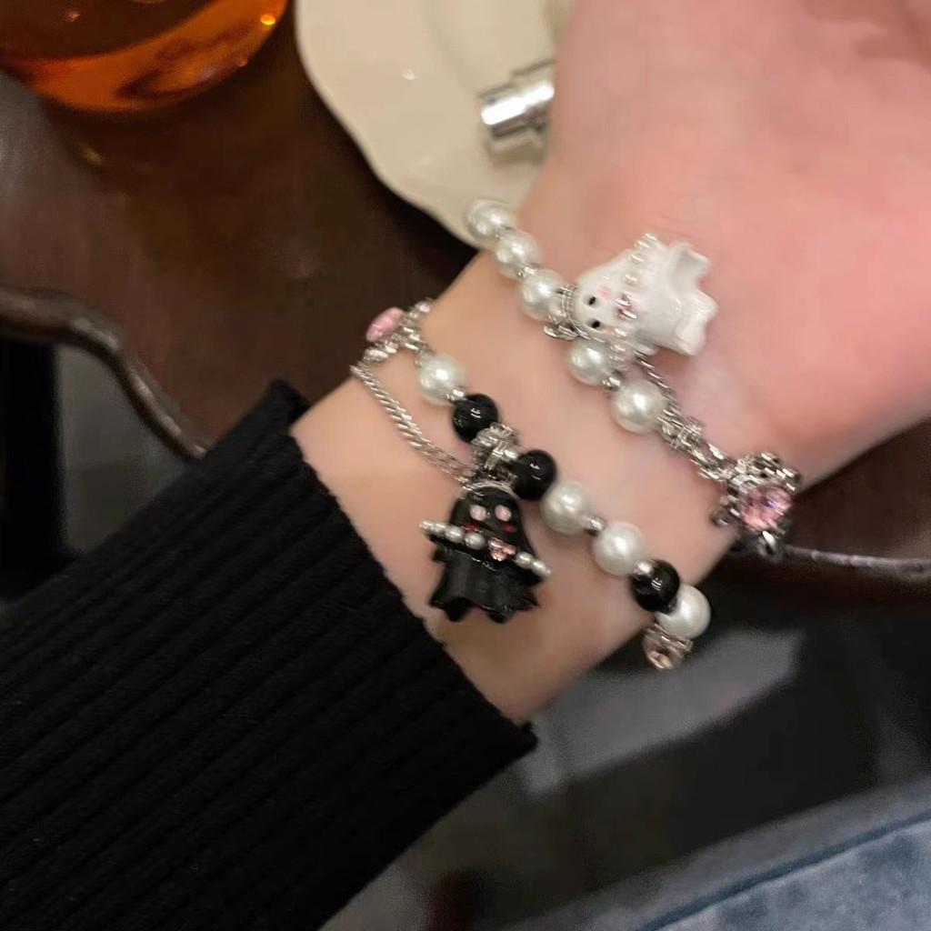 Beaded Unique Ghost Couple Bracelets Chic Cute Minimalist Detailed Gifts Friendship