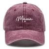 Mama Print Snapback Caps 100% Washed Cotton Hat Inelastic Adjustable Buckle Adjustable Baseball Caps Perfect For Daily Wear