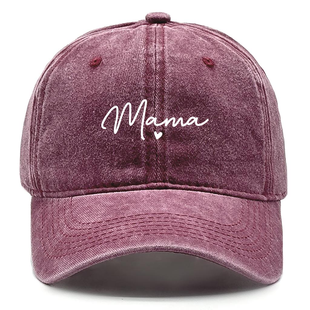 Mama Print Snapback Caps 100% Washed Cotton Hat Inelastic Adjustable Buckle Adjustable Baseball Caps Perfect For Daily Wear