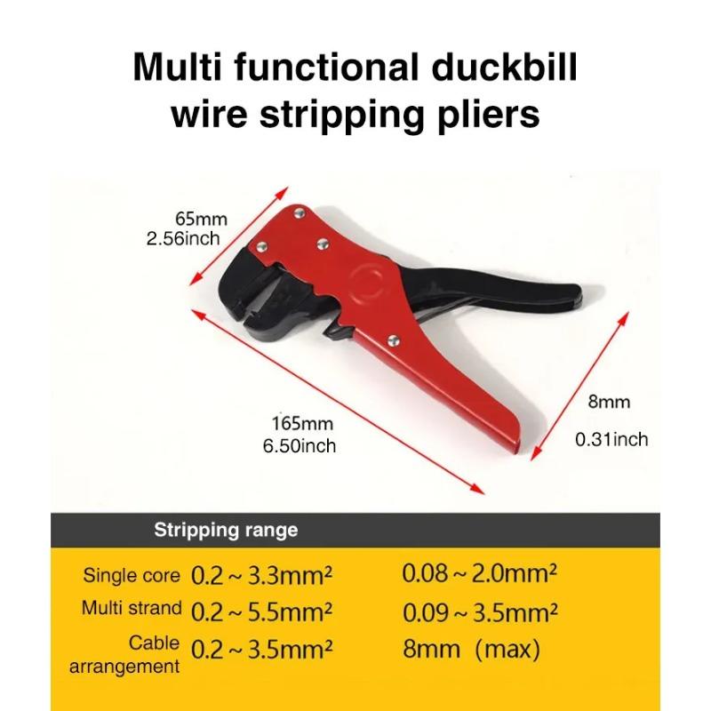Multifunktionale Entenschnabel-Abisolierzange: Einstellbarer Automatischer Kabelabisolierer mit Schneider, Perfekt für Elektriker!