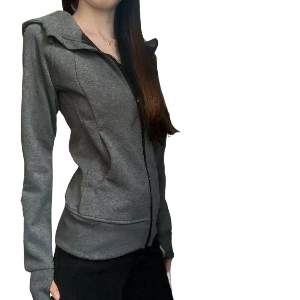 Autumn Slim Fit Women's Korean-Style Long Sleeve Hoodie Jacket