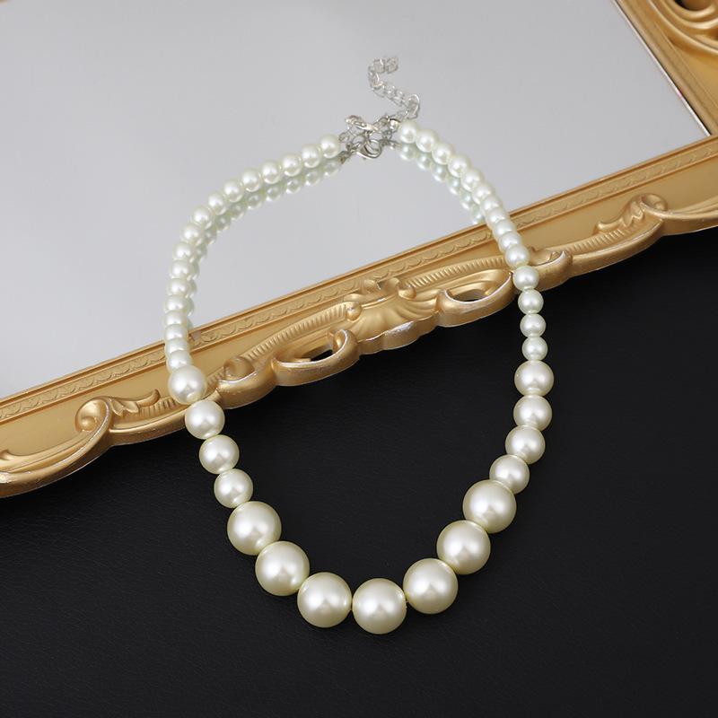 European and American Light Luxury Fashion Multi-layer Pearl Necklace Female Korean Version Bride Long Versatile Decorative Sweater Chain