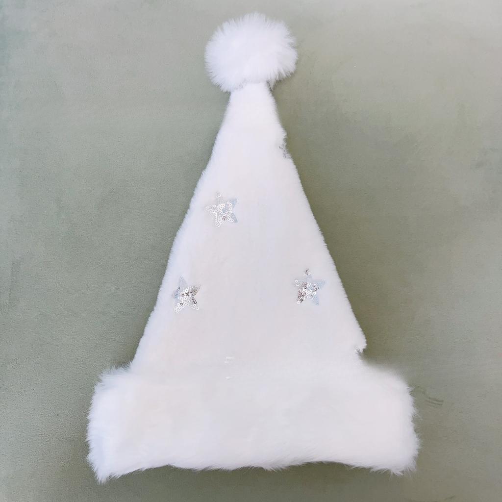 Christmas High-end Sequins Pentagram Plush Christmas Hat Christmas Scene Supplies