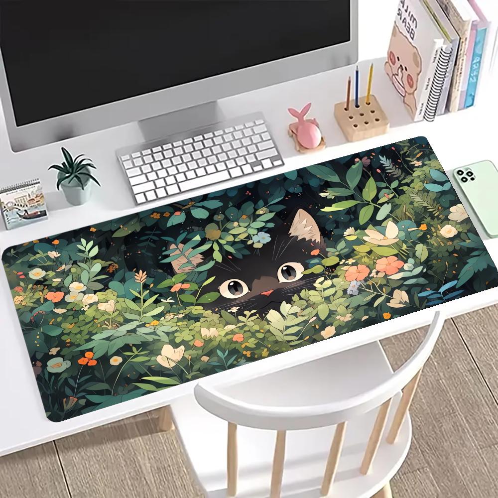 Süße Katze Mauspads Groß Computer Büro Spiel Tischmatten XXL Gummi Anti-Rutsch Gaming Tastatur Mauspads Lange Schreibtischunterlagen