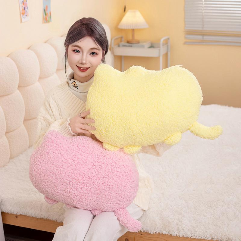 Girl heart pink cat throw pillow plush toy doll cat back doll home sofa pillow doll