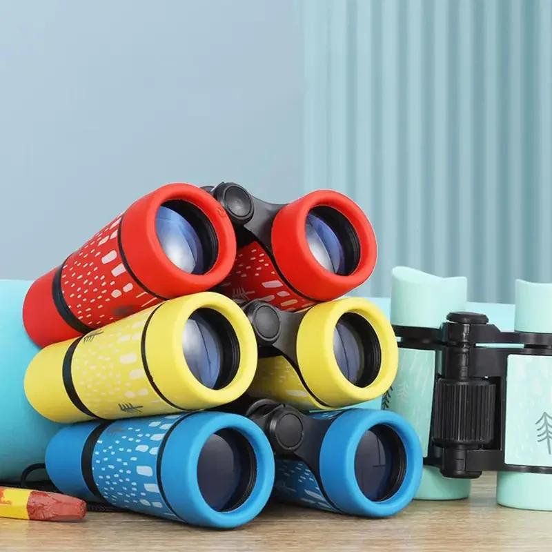 Kids 4X30mm Binocular Telescope Toy Educational Science Toys for Children Outdoor Birds Watching Folding Optics Learning Gift