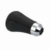 Car Manual Gear Shift Knob Shifter Black Leather Red Stitch 6 Speed Universal