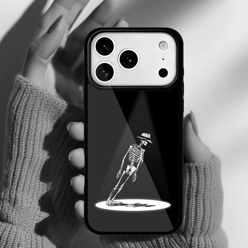 Spooky Skull Funny Dance Skeleton Phone Case for iPhone 17 Air 16e 15 14 13 Pro Max Back Cover for 12 11 Pro Coque