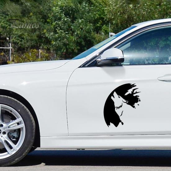 Decorazione dell'autoadesivo delle decalcomanie riflettenti della carrozzeria del camion dell'automobile di design del lupo di moda