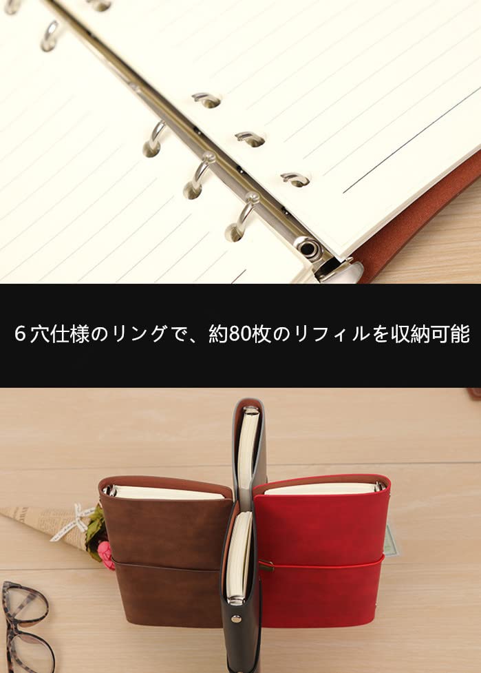 BazingaLife System Memo Business A5 Standard Business Office Office Heavy PU Graduation Brown High-end Planner, Notebook, Pad, Diary, Planner, Type,