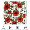 Roter Mohn Duschvorhang Badezimmer Dekor Blumendruck Wasserdicht Waschbar Modern Shabby Chic Heimdekoration 72X84 (Weißer Hintergr
