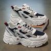 Men's Shoes Autumn New Breathable Mesh Shoes Men's Trendy Versatile Thick-soled Heightening Sports and Leisure Shoes Men's