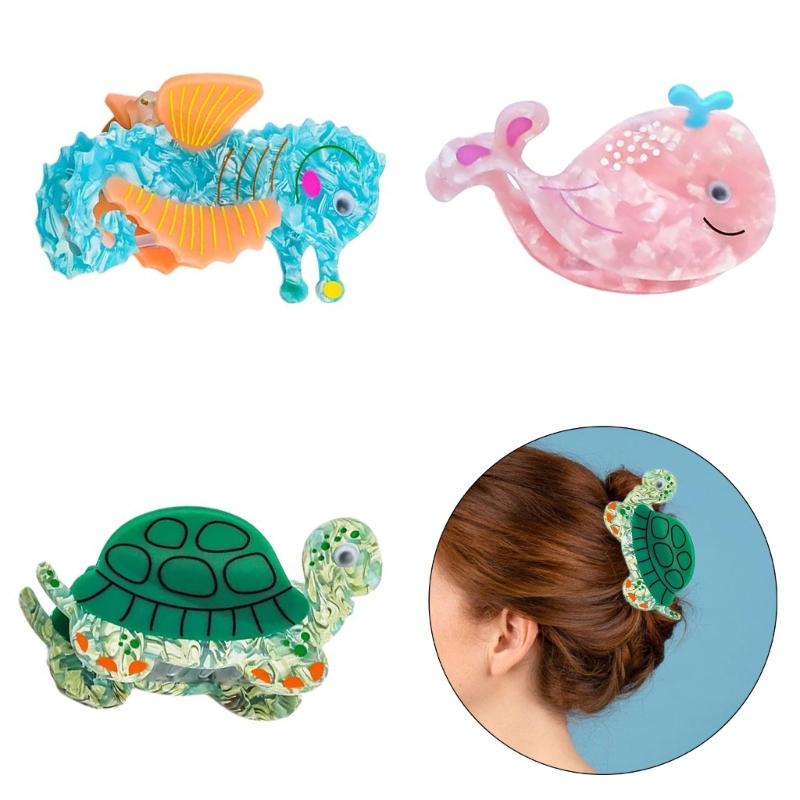 Lustige Meeresbiologie Serie Haarklammer Rutschfeste Haarspangen Haarklammern Cartoon Stylingwerkzeug Haarschmuck