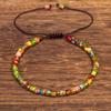 Bohemian Style Natural Stone Bracelet-multicolor Gemstone Beads and Elastic Streaming Jewelry, All-season Color Beaded Design