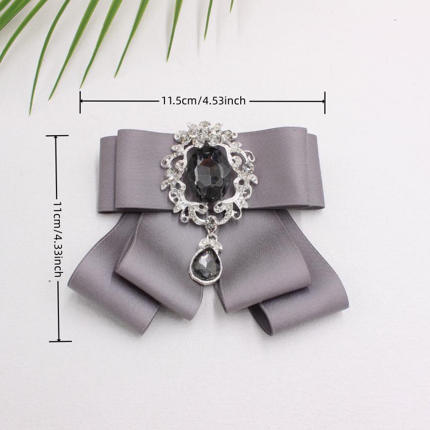 European Fashion Lapel Flower Bow Tie Brooch for Men's Wedding - Style TS318