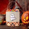 2025 Halloween Ghost Pumpkin Candy Basket Themed Candy And Snacks Storage Basket Faux Linen Tote Buckets Handbag