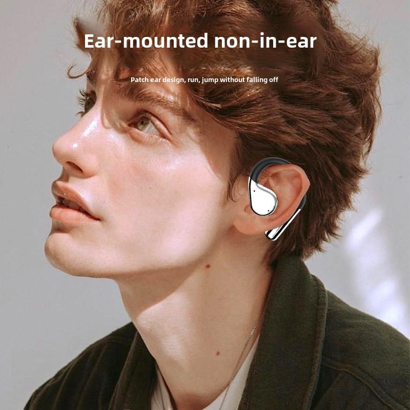 Smart Screen Open Ear LCD Display Noise Cancelling Headset OWS Sports Bluetooth Headset