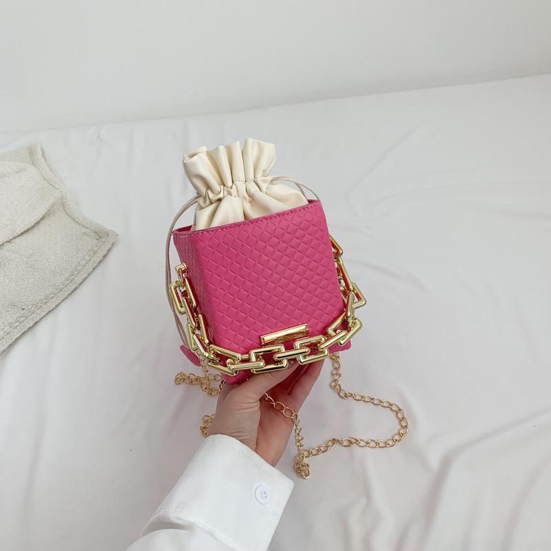 Stylish Urban Chic Mini Pu Bucket Bag For Women With Chain Strap Spring 2023