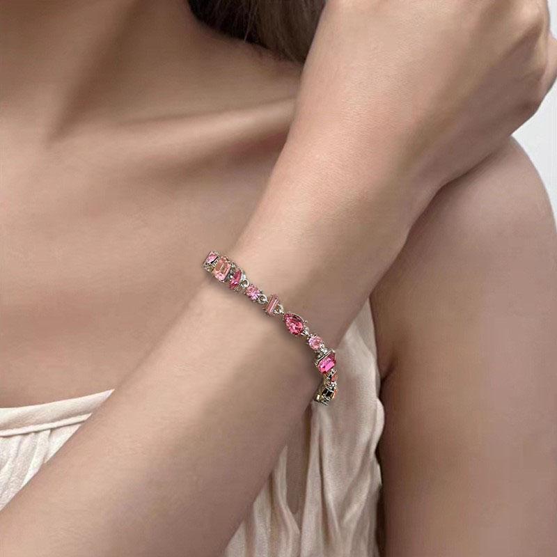 

Модный браслет из искусственного хрусталя с регулируемой оправой из бриллиантов, женский браслет для вечеринки