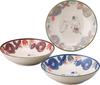 Moomin Salad Cereal and Plate Trio 17cm Diameter X PeriA Gift Perfect for or As a Made In Product Bowl, Bowl, (3-Piece Set) Approx. 4.5cm Deep. Set.