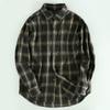 Island Country Good Goods ~ Foreign Trade Stylish Spring and Autumn Men's Long Sleeve Men's Clothing Plaid Shirts Sanding Craft All-Matching Shirt